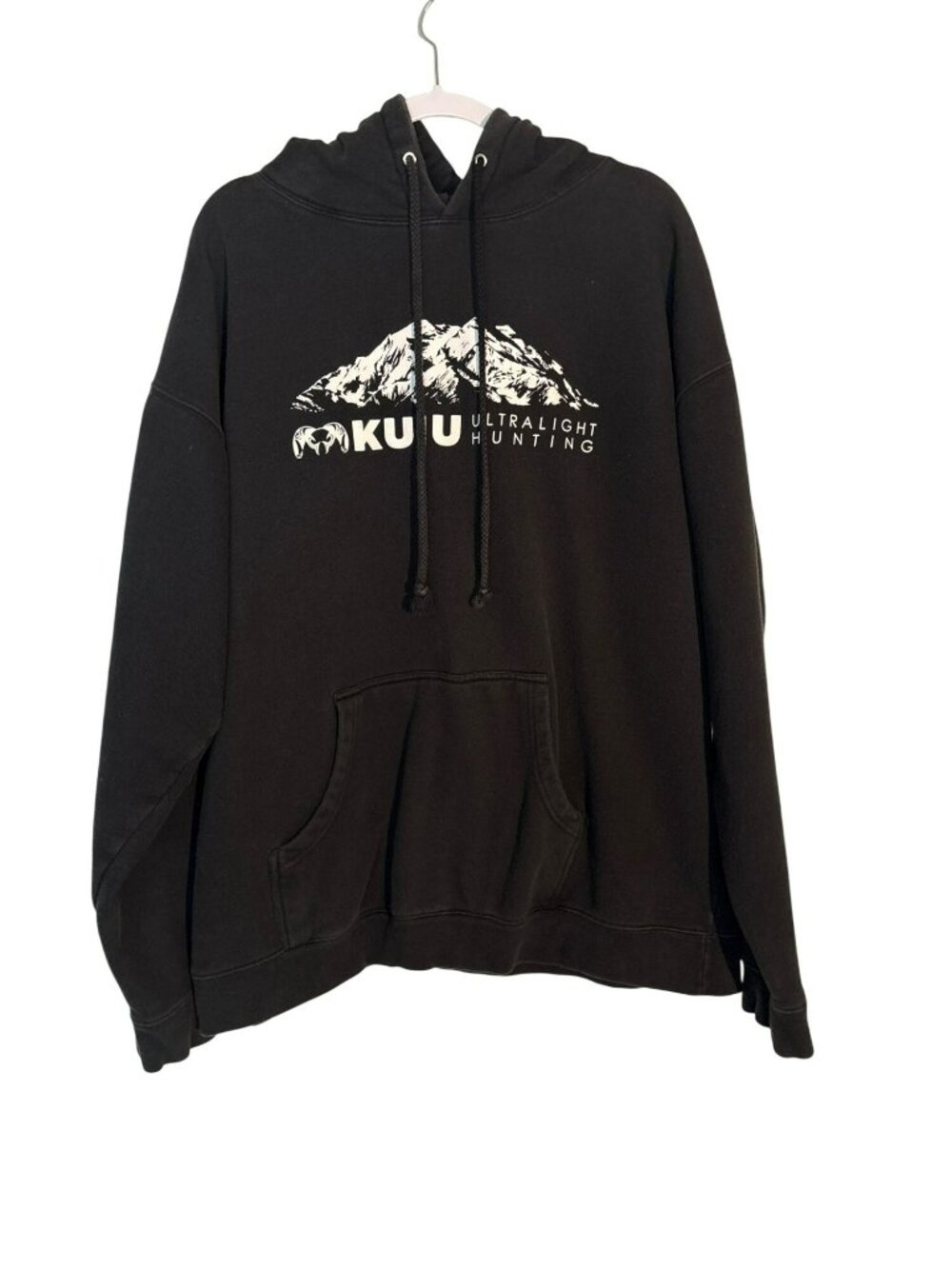 Kuiu Ultralight Hunting Hoodie Black Pullover With Kangaroo Pocket 3X